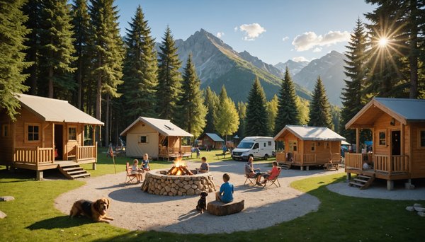 Quels sont les activités et les services proposés par les campings à Bourg Saint Maurice pour un week-end en famille ?