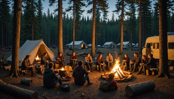 Les avantages du camping pour un week-end entre amis réussi